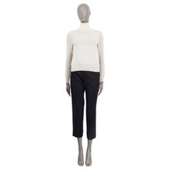 CELINE vanilla cashmere LIGHTWEIGHT Turtleneck Sweater XS