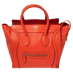 Celine Vermillon Rotes Leder Mini-Gepäck-Tasche