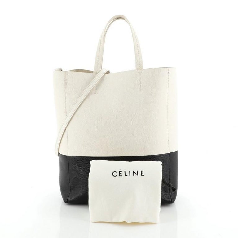 Celine Vertical Bi-Cabas Tote Grained Calfskin Small at 1stDibs