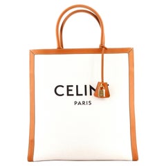 Celine Vertical Cabas Tote Canvas with Leather Large
