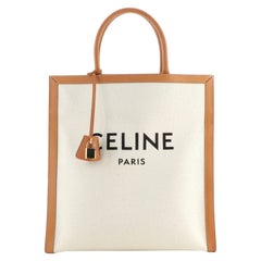 Celine Vertical Cabas Tote Canvas with Leather Large