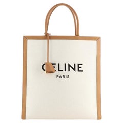 Celine Vertical Cabas Tote Canvas with Leather Large