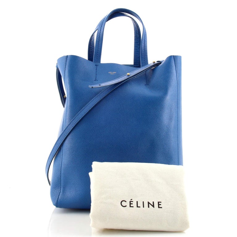 Celine Vertical Cabas Tote Grained Calfskin Small For Sale at 1stDibs