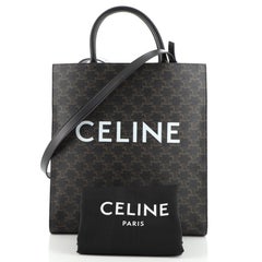 Celine - Fourre-tout cabas vertical en toile enduite Triomphe - Petit modèle
