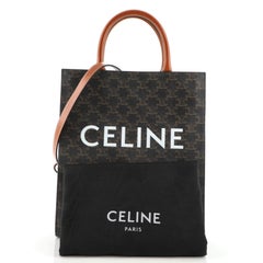 Celine - Fourre-tout cabas vertical en toile enduite Triomphe - Petit modèle