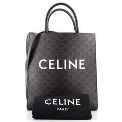 Celine - Fourre-tout cabas vertical en toile enduite Triomphe - Petit modèle