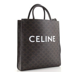 Celine - Fourre-tout cabas vertical en toile enduite Triomphe - Petit modèle