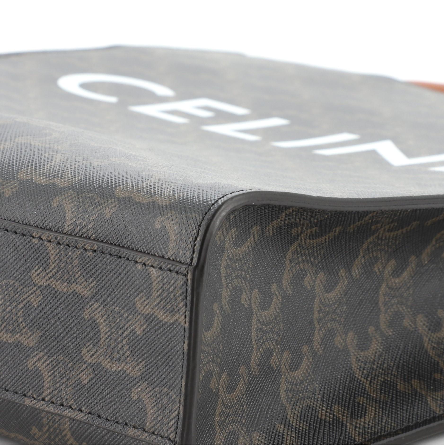 Celine Vertical Cabas Tote Triomphe Coated Canvas Small 1