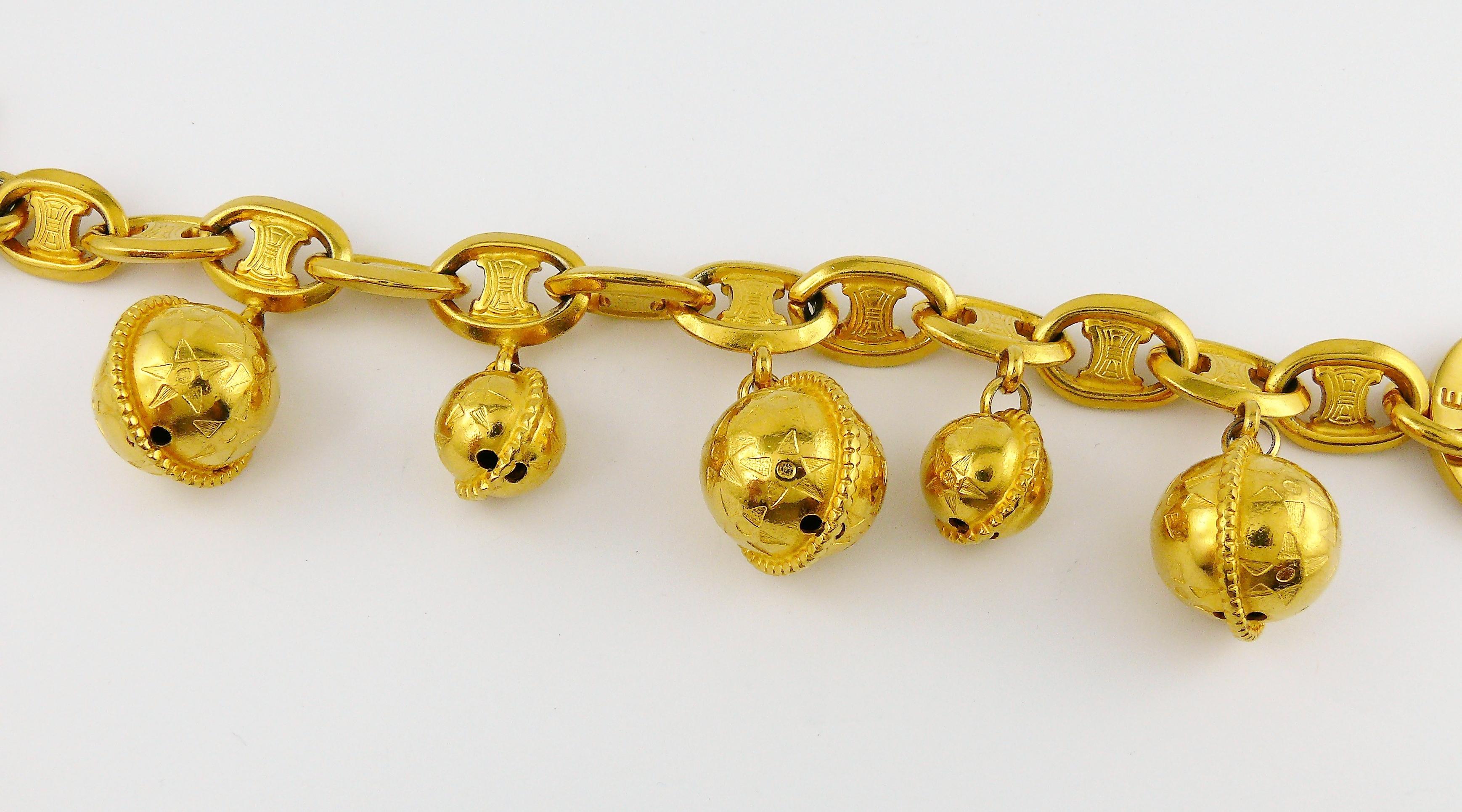 1990s celine vintage gold bracelet