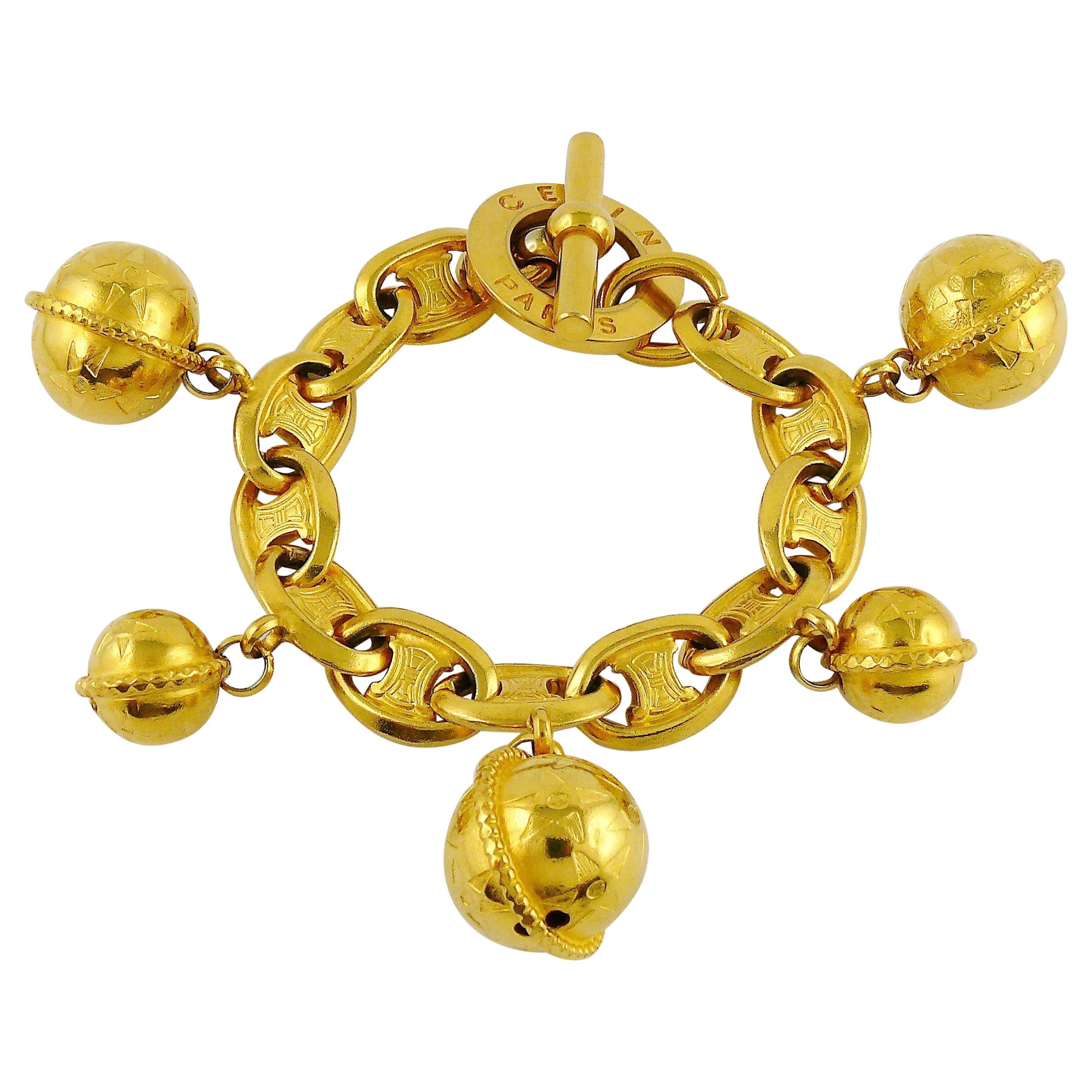 Celine Gold Bracelet - 11 For Sale on 1stDibs
