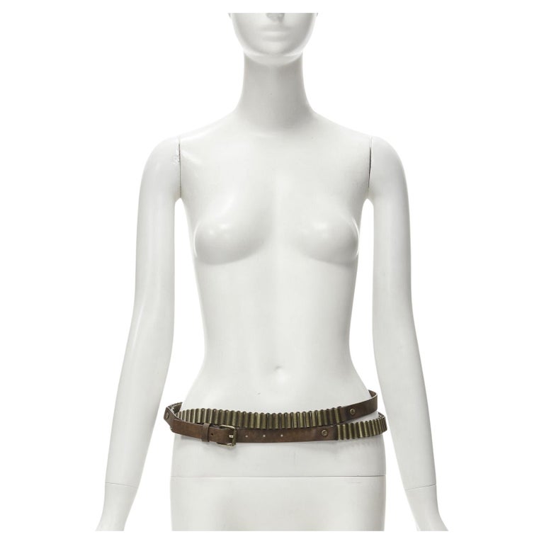 Brown One Piece Real Belly Crocodile Belt - Alligator Belt With Silver LV  Buckle#N35