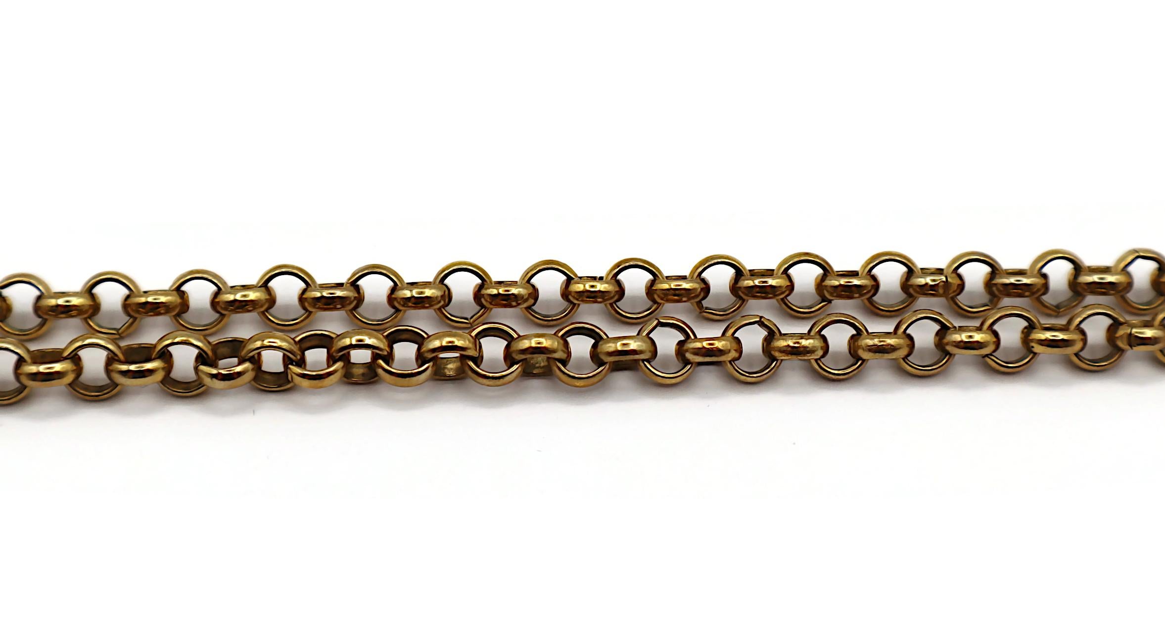 CELINE Collar Colgante Carruaje Vintage Tono Oro Antiguo en venta 3
