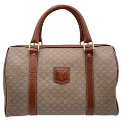 Beige Macadam Canvas Duffel Duffle Boston Tasche von Celine