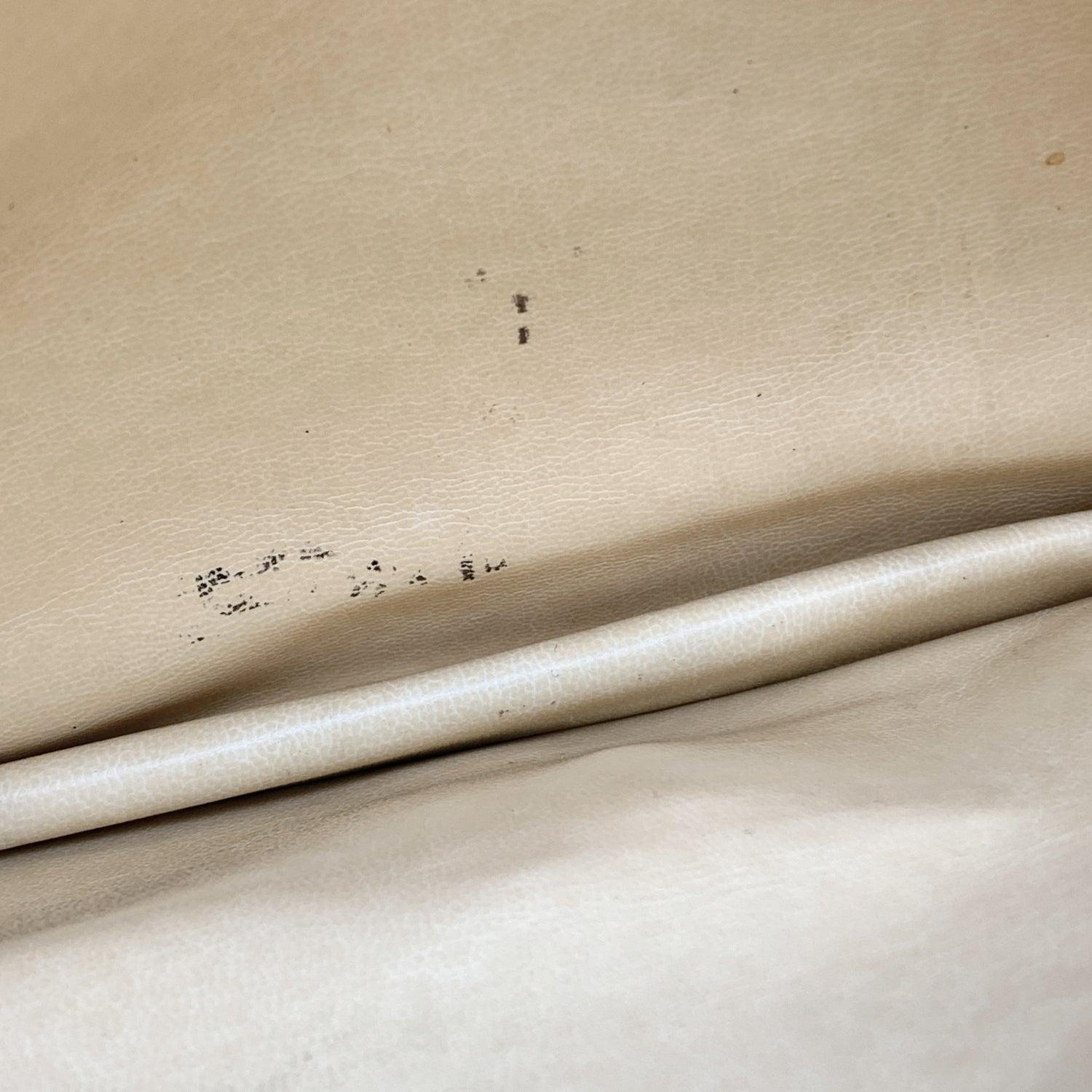 Celine Vintage Beige Vinyl C Macadam Canvas Clutch Bag Purse 2