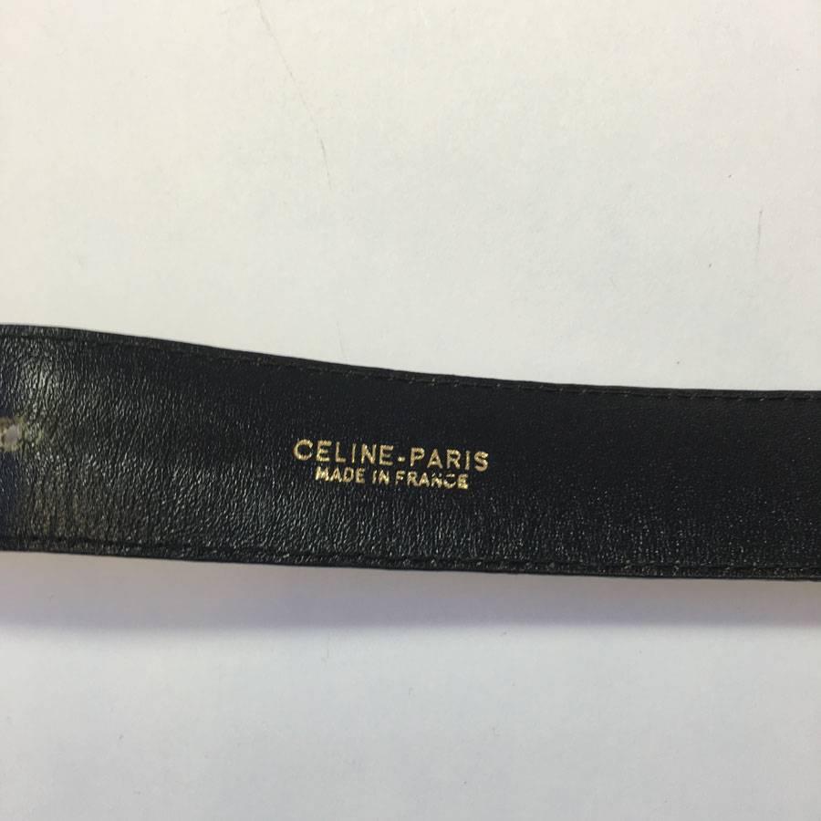 CELINE Vintage Belt in Burgundy Lizard Size 95EU 1