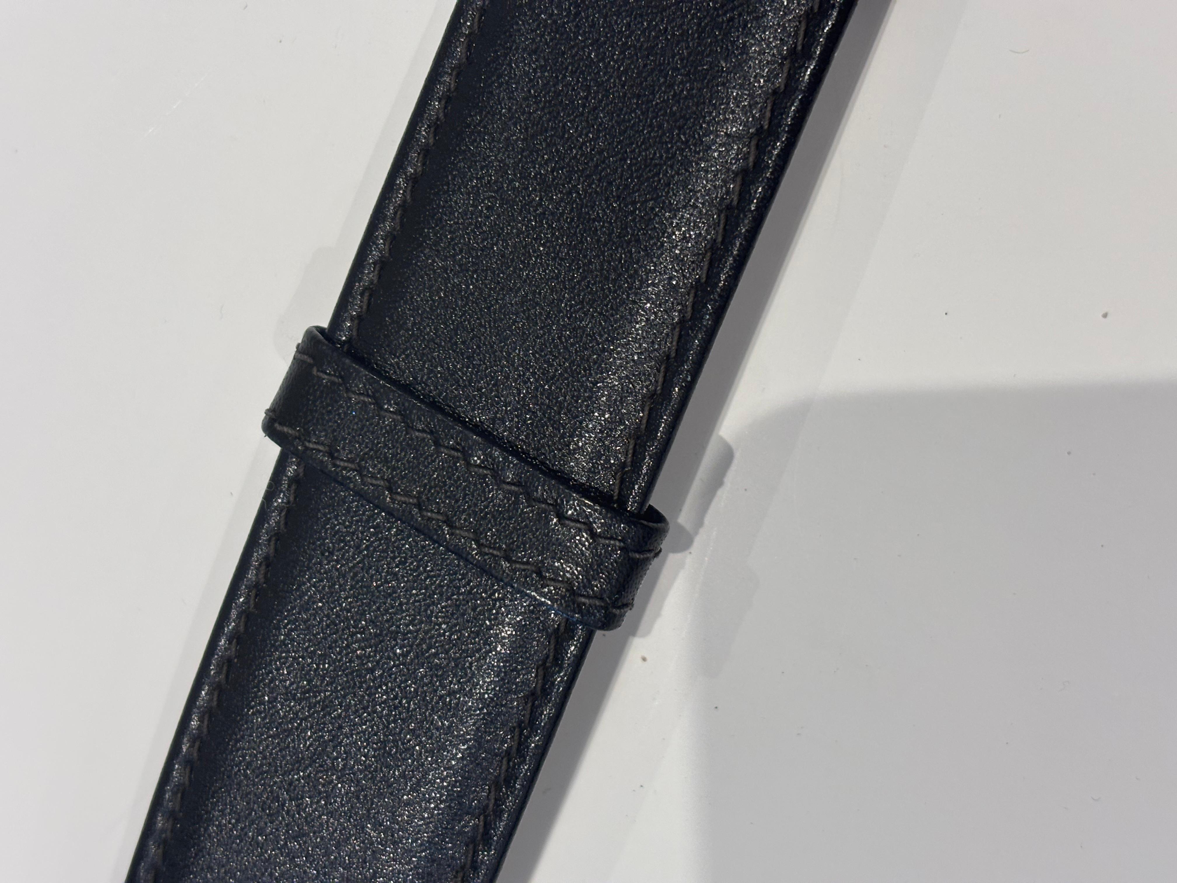 Celine Vintage Black Leather Belt For Sale 2