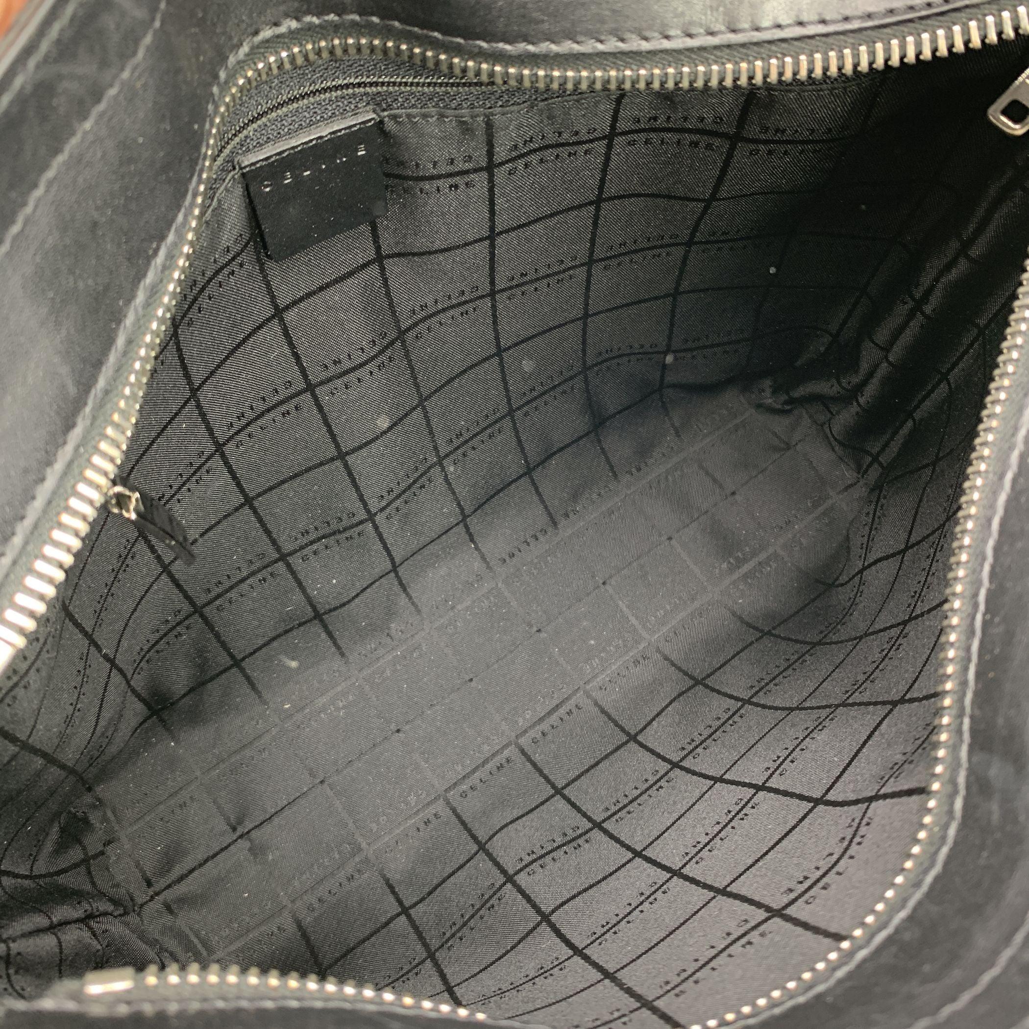 De las mujeres Bolso de hombro Tote de lona negro Macadam Vintage Celine en venta