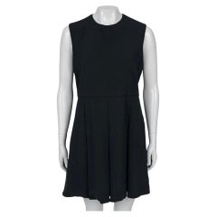 Celine Vintage Black Pleated Dress - FR42/XL