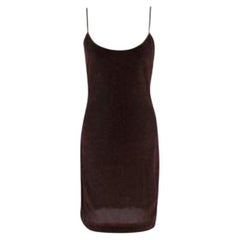 Celine Vintage Bronze Lurex Mini Dress