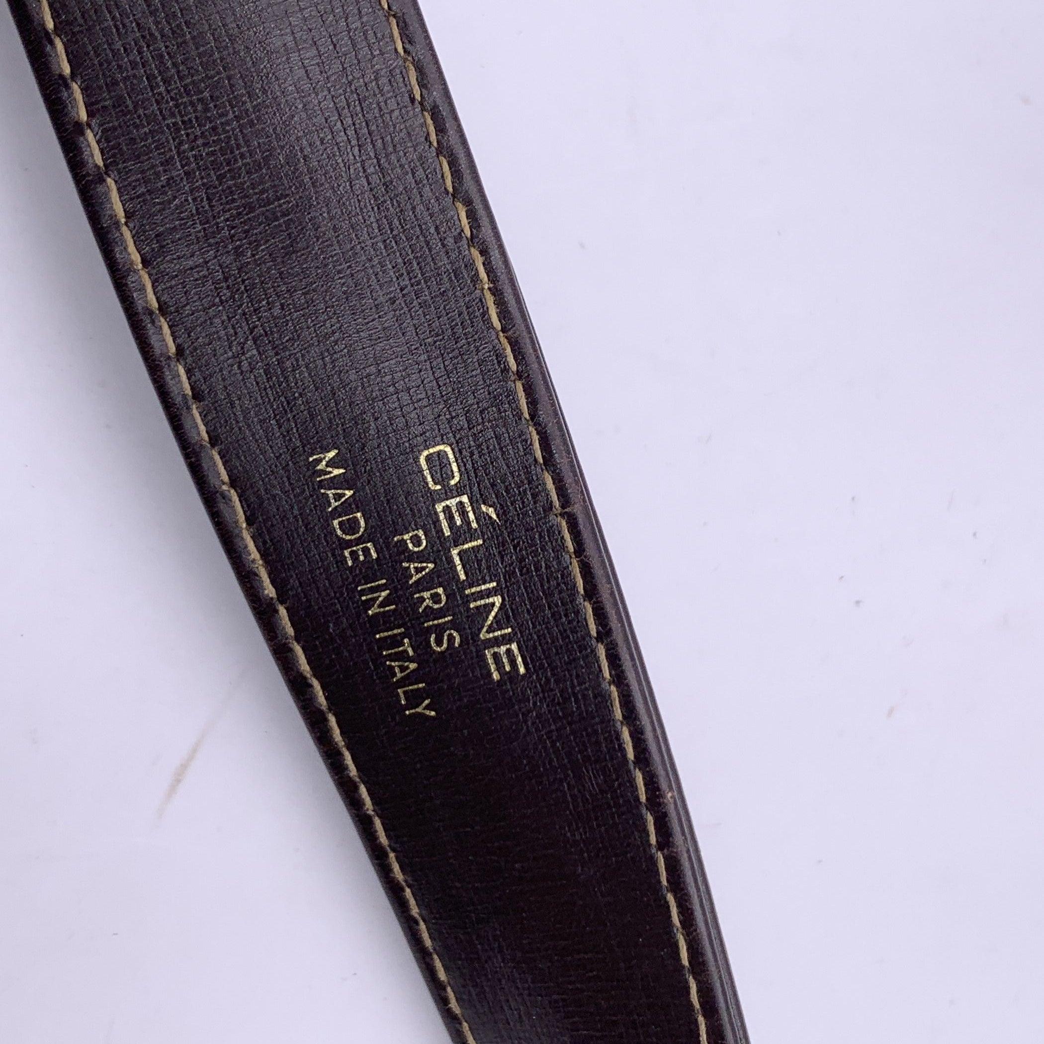Celine Vintage Brown Macadam C Canvas Caleche Shoulder Bag 3