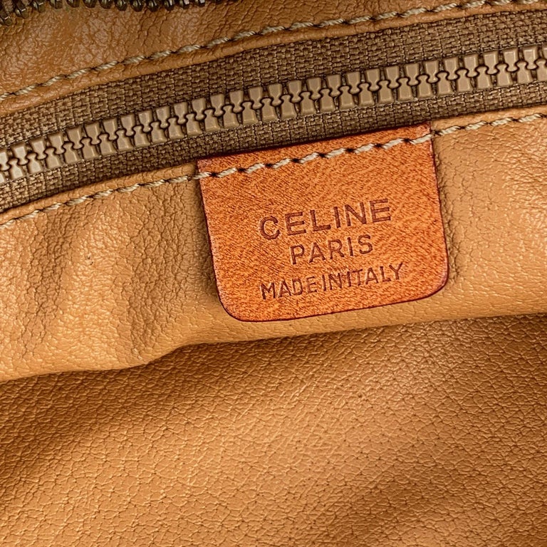 Céline VINTAGE POCHETTE CELINE BROWN MONOGRAM CANVAS TROUSE CANVAS POUCH BAG  Leather ref.784718 - Joli Closet