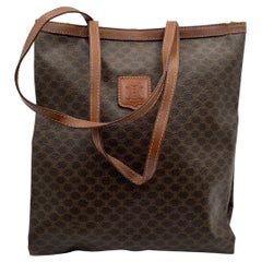 Sac cabas en toile marron vintage Macadam pour shopping Celine