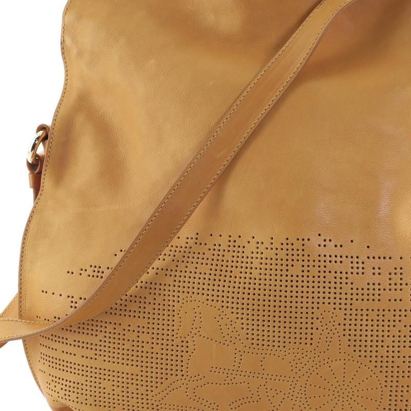 Celine Vintage Carriage Messenger Bag Perforated Leather Large 3