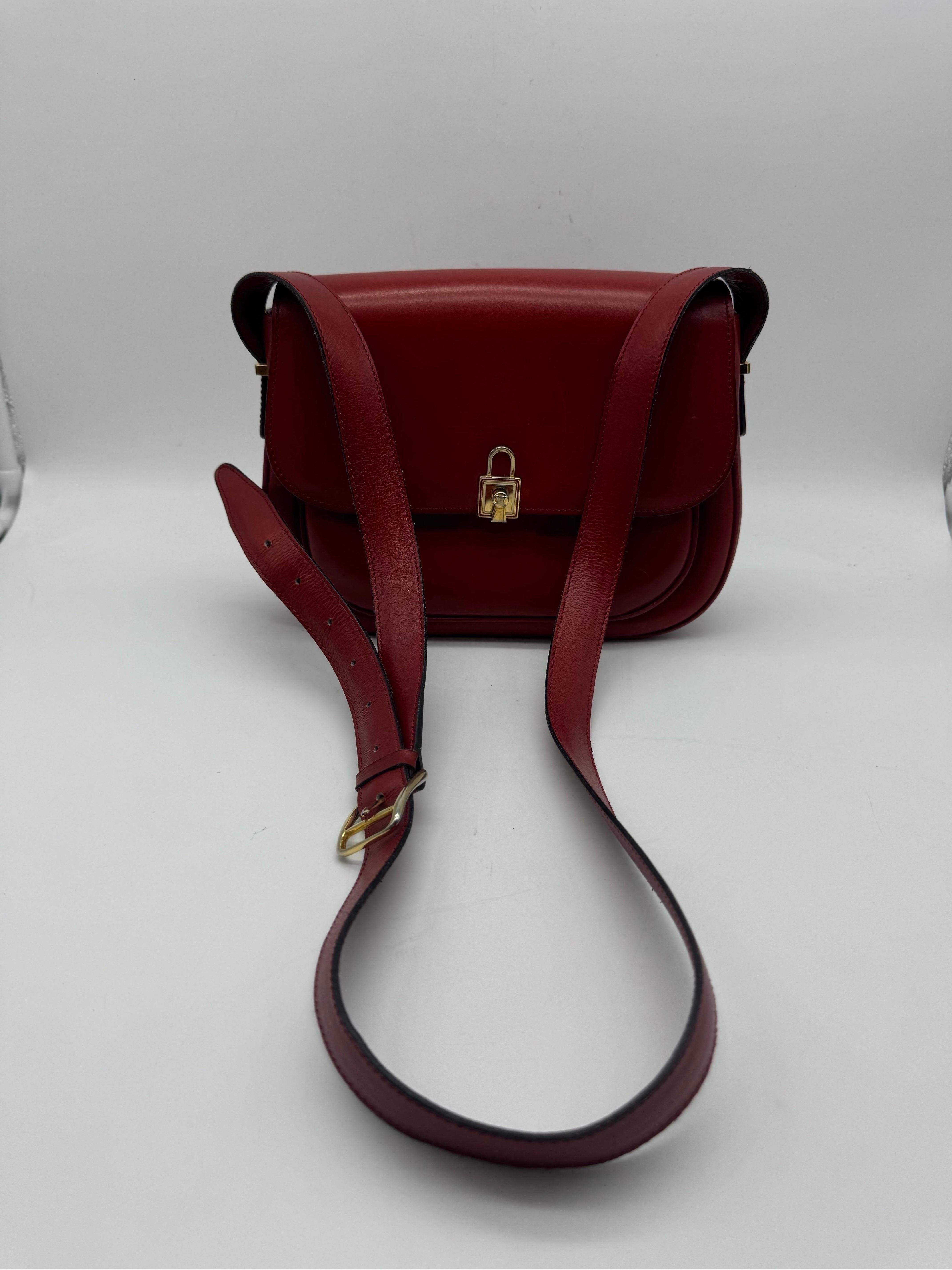 Bolso Céline VINTAGE CELINE CLASSIC BANDOULIERE  cuero rojo 6