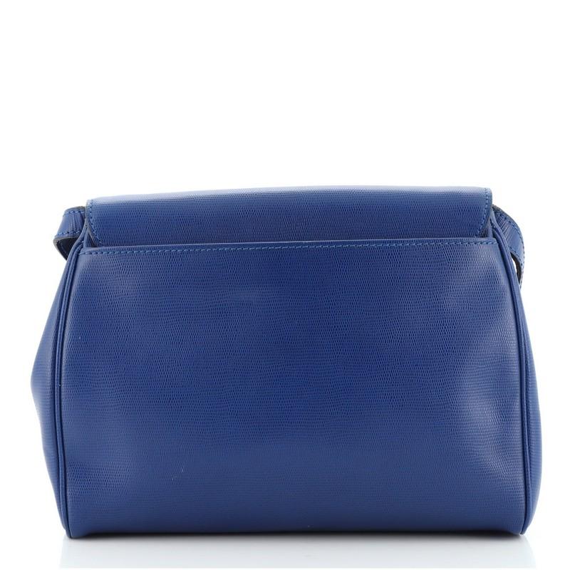Purple Celine Vintage Circle Logo Crossbody Bag Leather Small