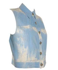 Celine Vintage Denim Cloud Vest Y2K Early 2000's