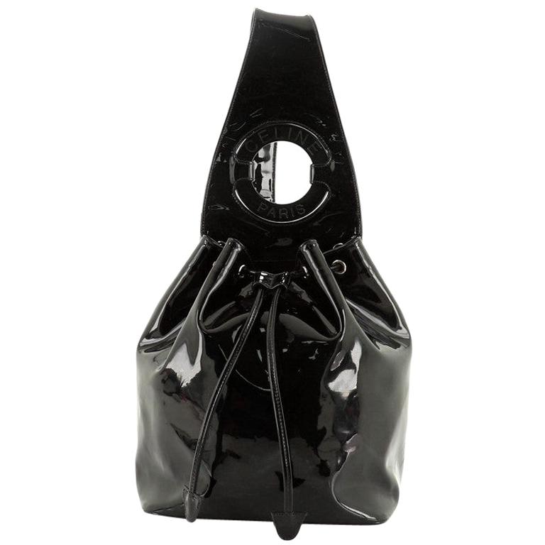 Celine Vintage Drawstring Sling Bag Patent at 1stDibs