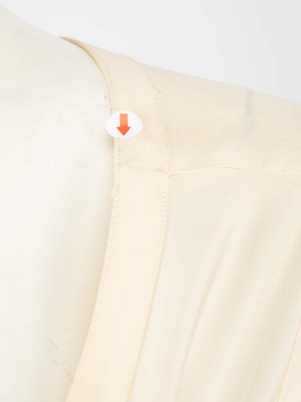 Women's Céline Vintage Ecru Round Neck Sleeveless Top Size M For Sale