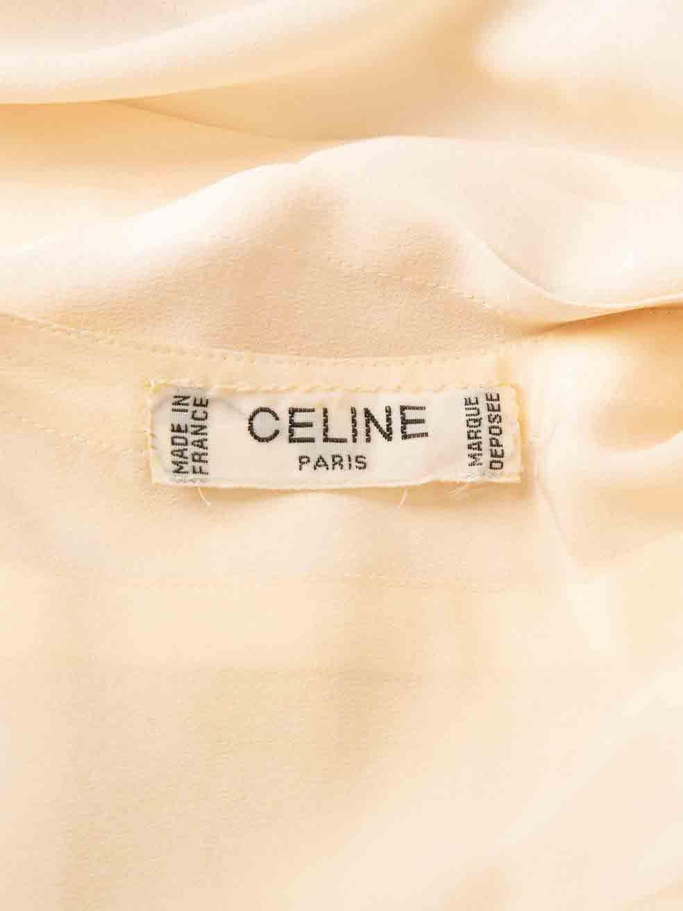 Céline Vintage Ecru Round Neck Sleeveless Top Size M 2