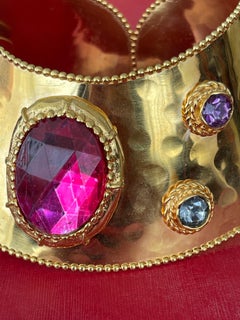 Celine vintage gold choker with gemstones RARE 'one of a kind'