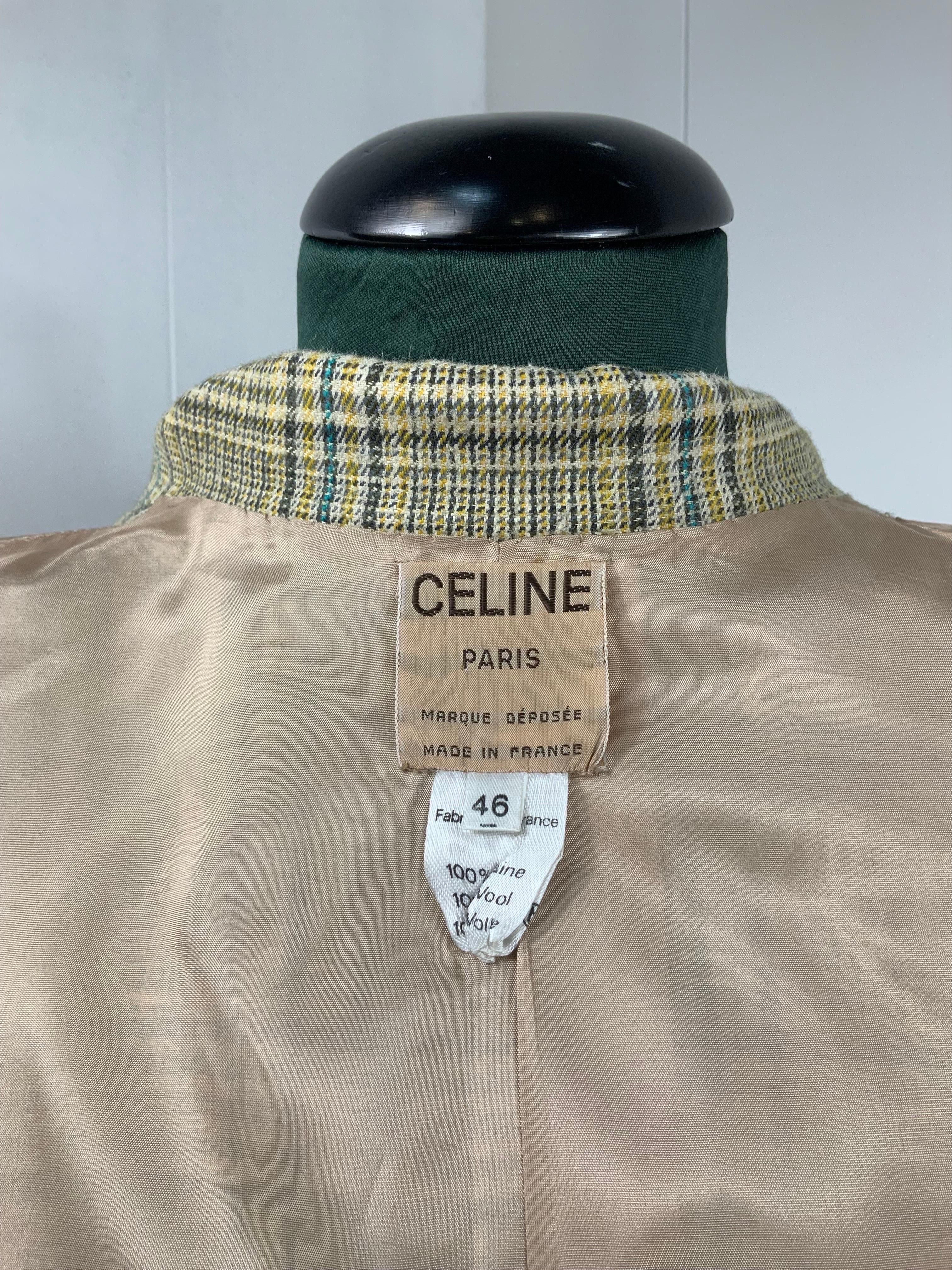 Celine vintage green jacket and skirt Suit 1