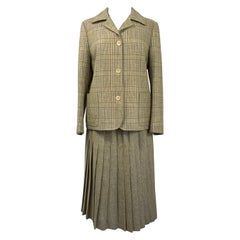 Giacca e gonna verde vintage di Celine Tuta