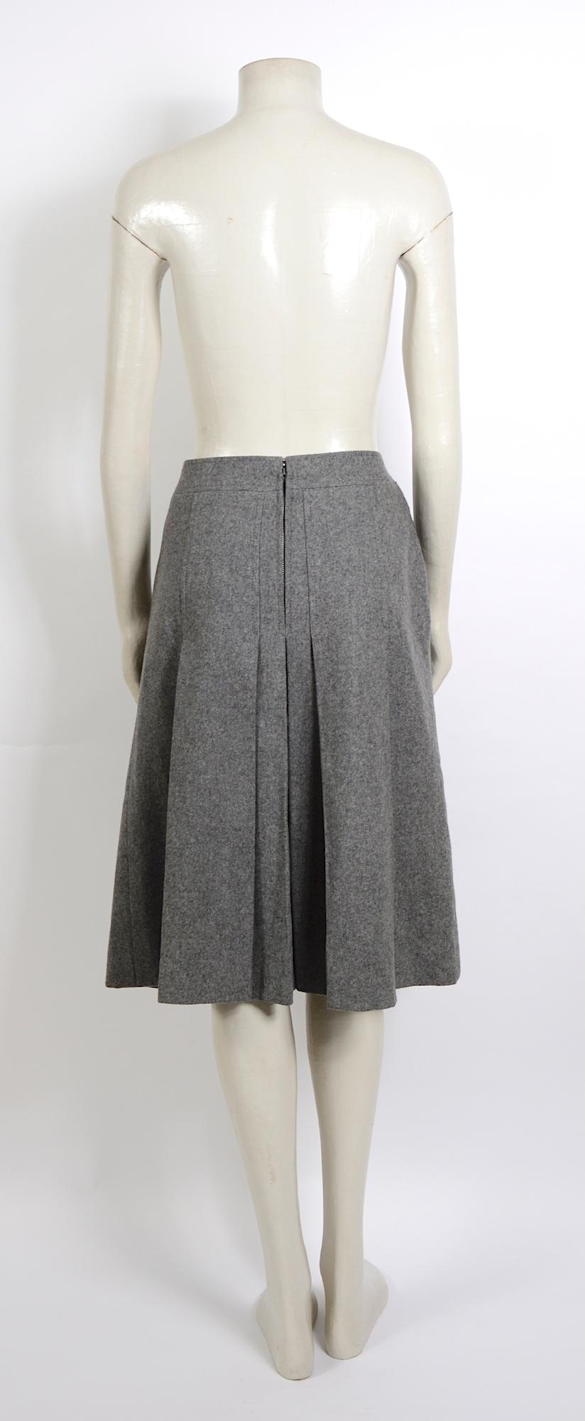 grey wool skirt
