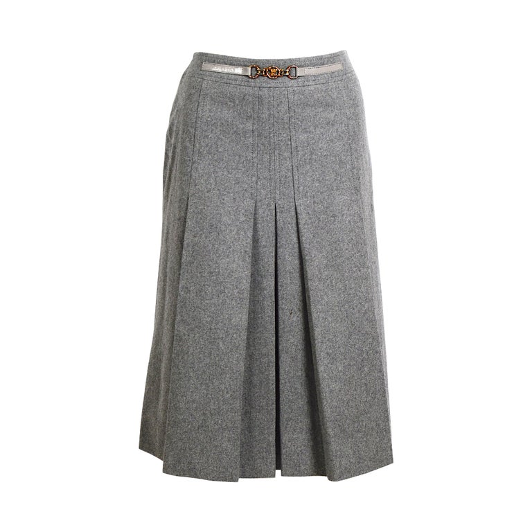 Acne wool skirt grey clearance