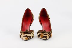 Celine Vintage Leopard Print Calf Hair Pumps EU 39 UK 6 US 9