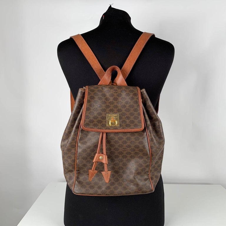 Celine Vintage Macadam Backpack - Brown Backpacks, Handbags