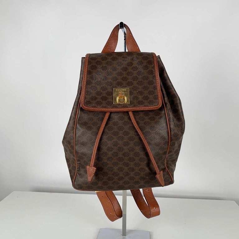 Celine Vintage Macadam Backpack Bag For Sale at 1stDibs