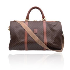 Reise Duffel Duffle mit Riemen von Celine Vintage Macadam aus Segeltuch