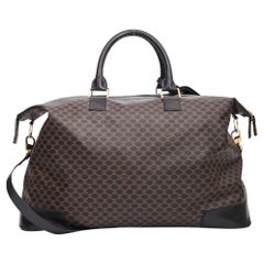 Celine Used Monogram Canvas Macadam Brown Travel Bag