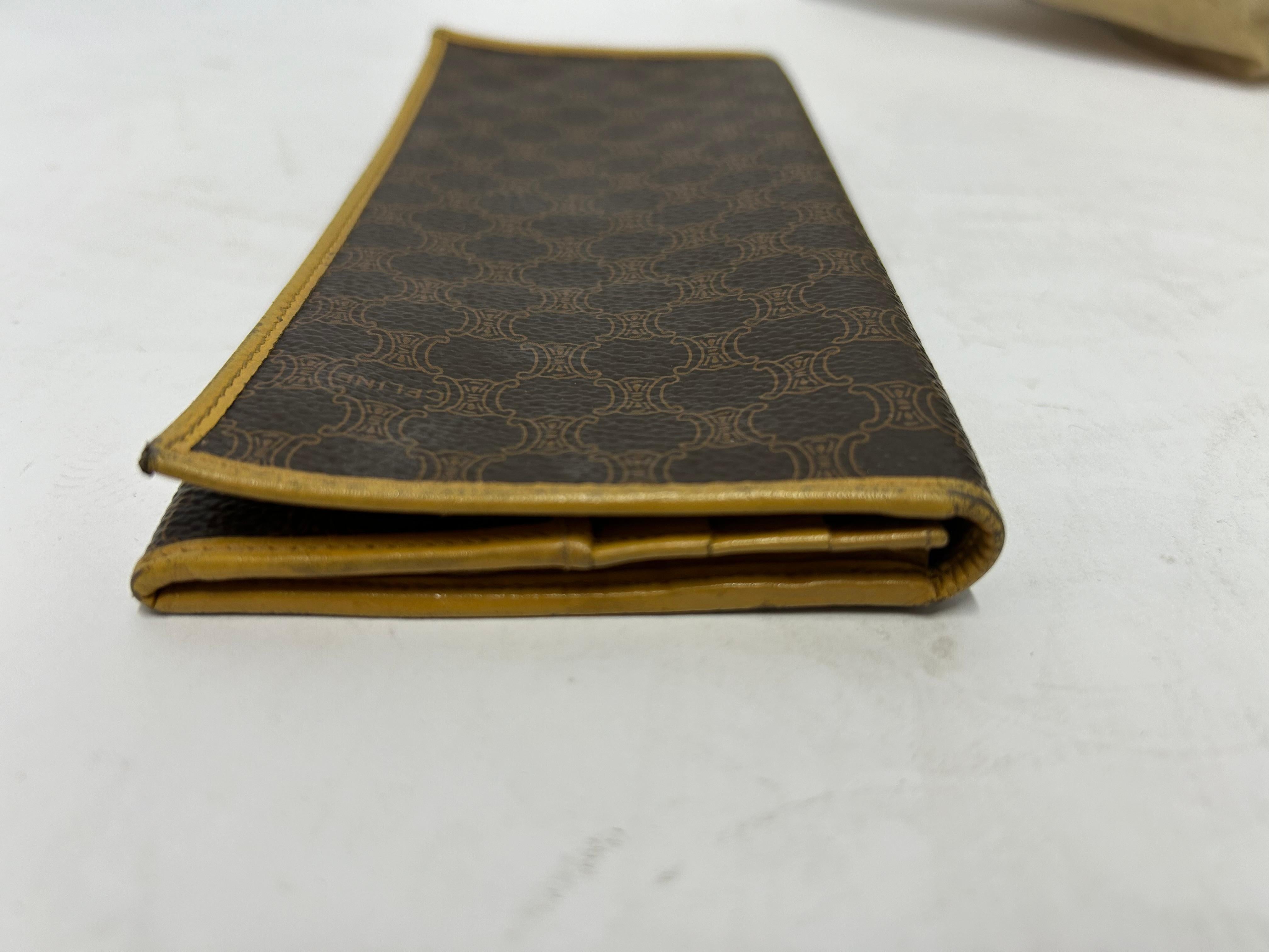 Celine Vintage Printed Continental Wallet For Sale 2