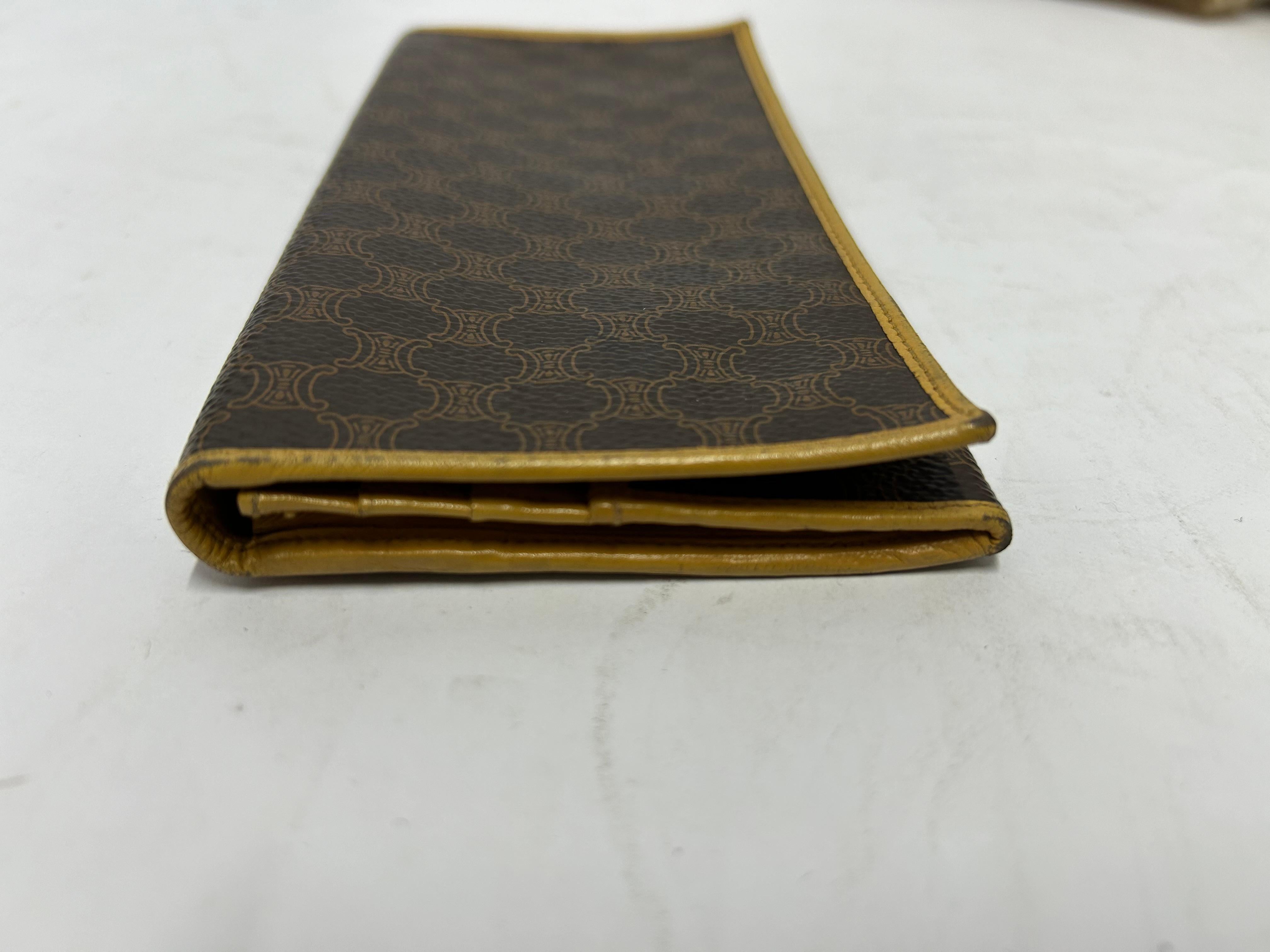 Celine Vintage Printed Continental Wallet For Sale 3