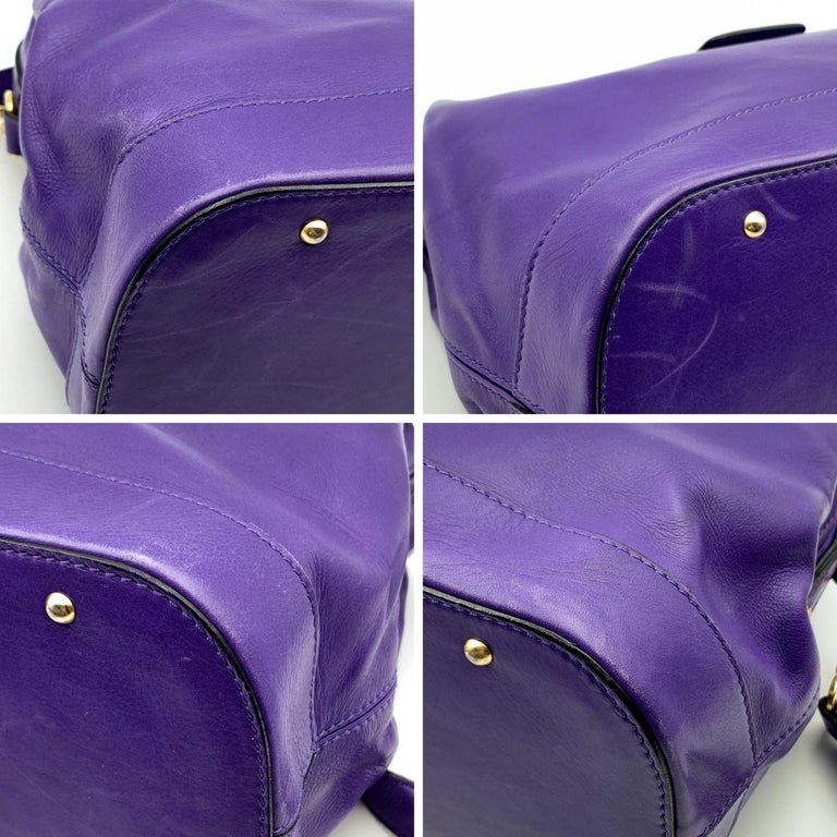 Triomphe leather handbag Celine Purple in Leather - 32717589