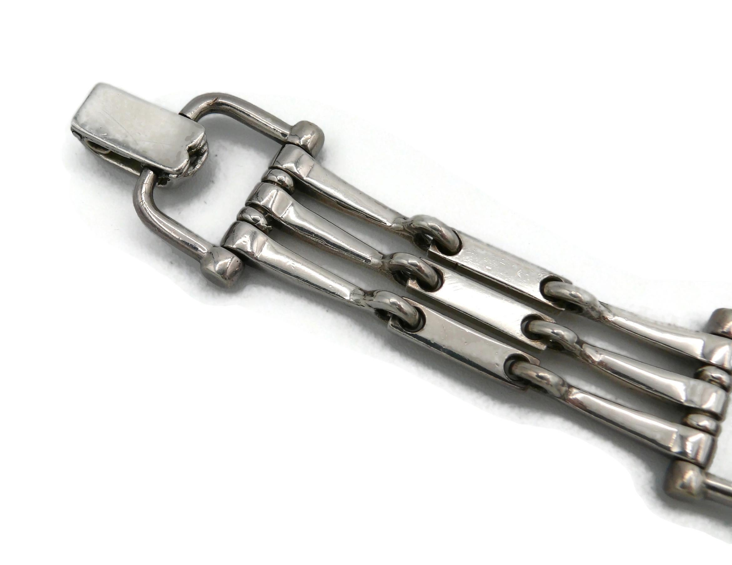 Céline Bracelet vintage à mors de cheval en argent 6