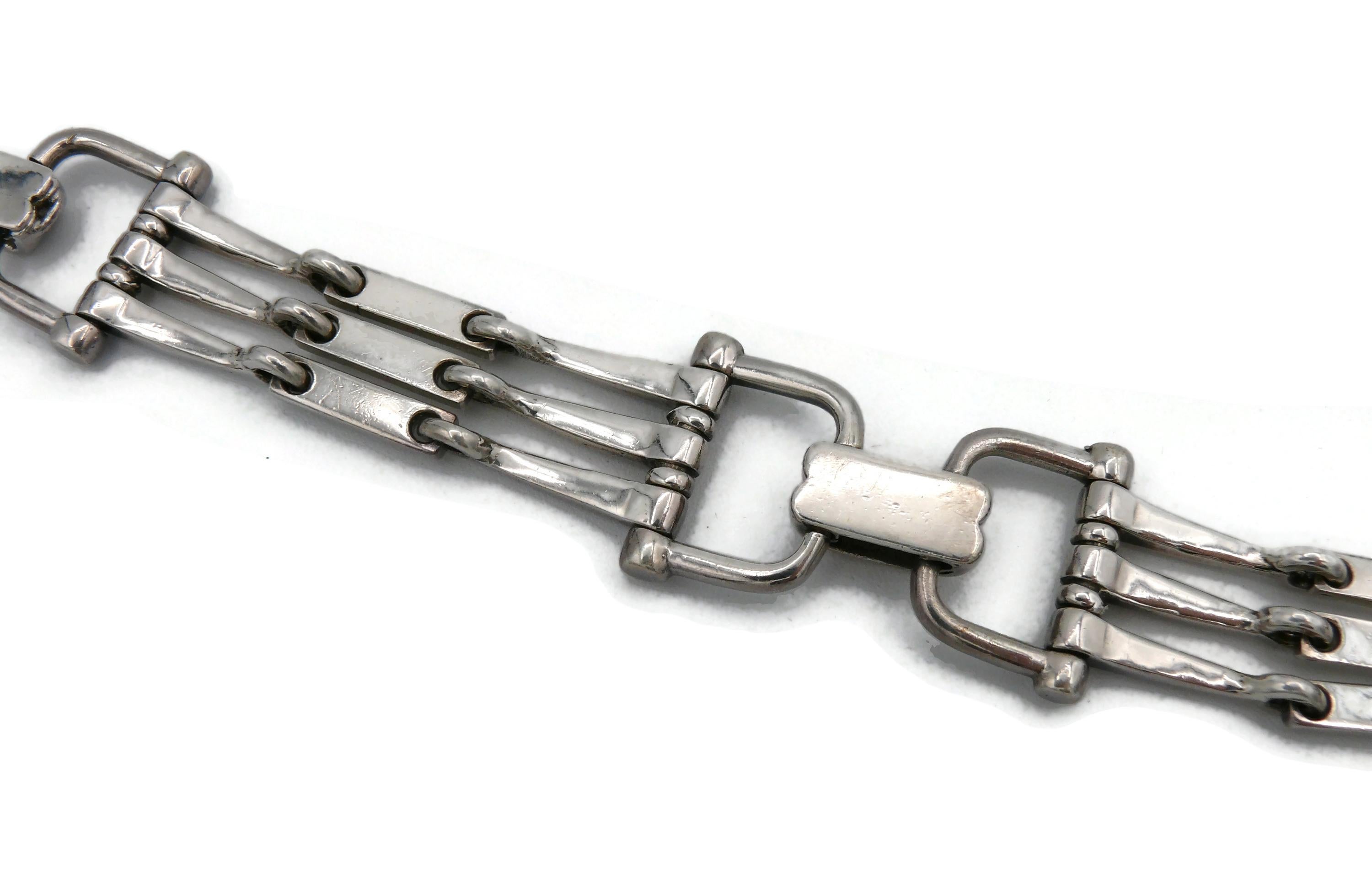Céline Bracelet vintage à mors de cheval en argent 7