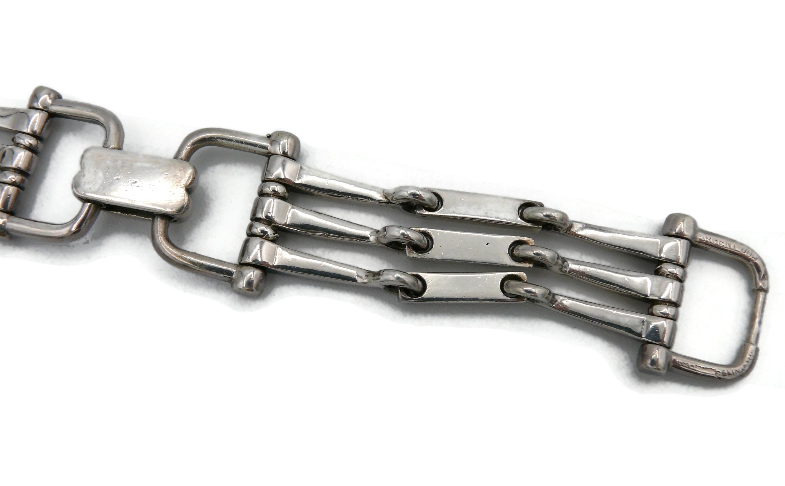 Céline Bracelet vintage à mors de cheval en argent 8