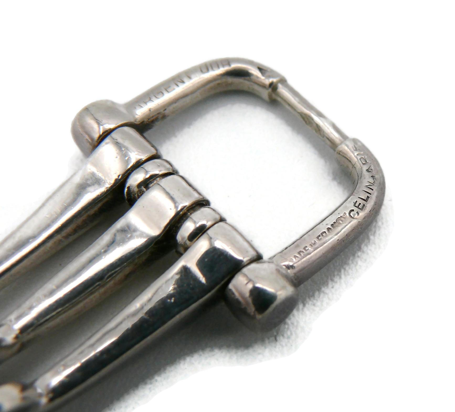 Céline Bracelet vintage à mors de cheval en argent 10